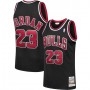 Men's Chicago Bulls Michael Jordan #23 Throwback Mitchell & Ness Black 1997-98 Hardwood Classics Player Jersey
