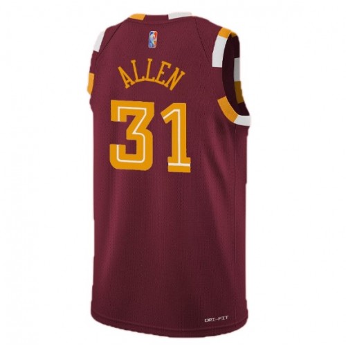 Men's Cleveland Cavaliers Jarrett Allen #31 Nike Wine 2021/22 Swingman NBA Jersey - City Edition