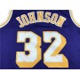 Men's Los Angeles Lakers Magic Johnson #32 Mitchell&Ness Purple 84-85 Hardwood Classics Jersey