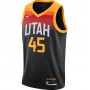 Men's Utah Jazz Donovan Mitchell #45 Nike Black Replica Swingman Jersey - City Edition