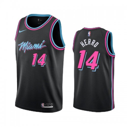 Men's Miami Heat Tyler Herro #14 Black 19-20 Swingman Jersey - City Edition