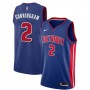 Men's Detroit Pistons Cade Cunningham #2 Nike Blue 2021 Swingman Jersey - Icon Edition