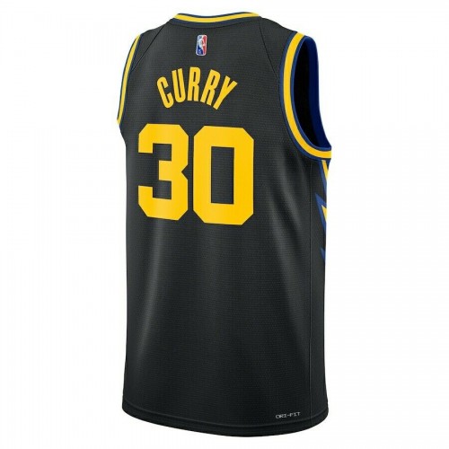 Men's Golden State Warriors Stephen Curry #30 Black 2021/22 Swingman Jersey - City Edition