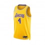 Men's Los Angeles Lakers Rajon Rondo #4 Nike Gold 2021/22 Swingman Jersey - Icon Edition