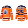 Men's Edmonton Oilers #29 Leon Draisaitl adidas Orange Alternate Authentic Jersey