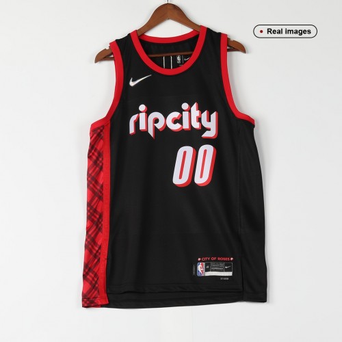 Men's Portland Trail Blazers Carmelo Anthony #00 Nike Black 2021/22 Swingman NBA Jersey-City Edition