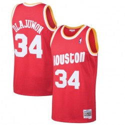 Men's Houston Rockets Hakeem Olajuwon Throwback Red 1993-94 Hardwood Classics Swingman Jersey