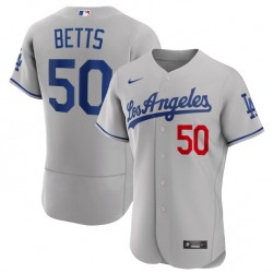 Men's Los Angeles Dodgers Mookie Betts #50 Nike Gray 2020 Home Official Authentic Player Jersey Men's Los Angeles Dodgers Mookie Betts #50 Nike Gray 2020 Home Official Authentic Player Jersey
