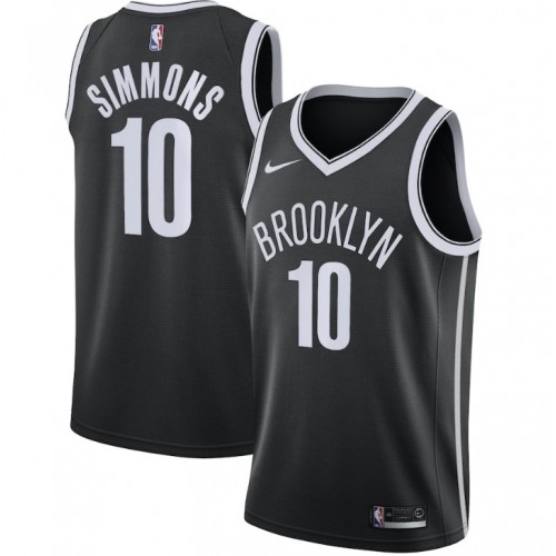 Men's Brooklyn Nets Ben Simmons #10 Nike Black 2021 Swingman NBA Jersey - Icon Edition
