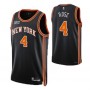 Men's New York Knicks Derrick Rose #4 Nike Black 2021/22 Swingman NBA Jersey - City Edition