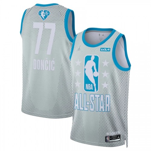 Men's Luka Doncic #77 Jordan Brand Gray 2022 NBA All-Star Game Swingman Jersey