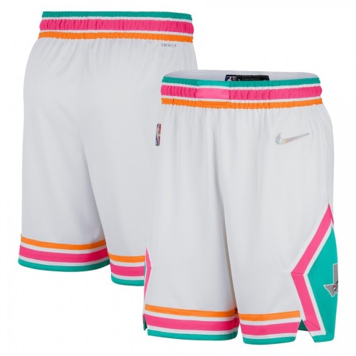 Men's San Antonio Spurs Nike White 2021/22 Swingman NBA Shorts - City Edition