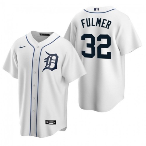 Men's Detroit Tigers Michael Fulmer #32 Nike White Home 2020 Jersey