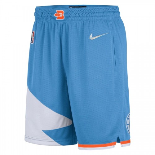 Men's LA Clippers Nike Blue 2021/22 Swingman Shorts - City Edition