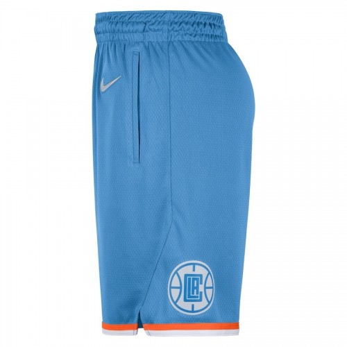 Men's LA Clippers Nike Blue 2021/22 Swingman Shorts - City Edition
