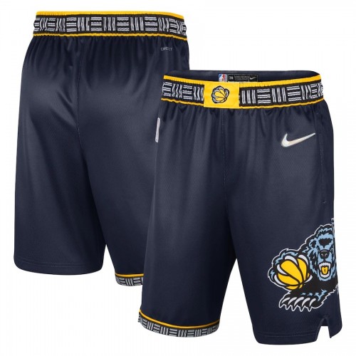 Men's Memphis Grizzlies Nike Navy 2021/22 Swingman Short - City Edition