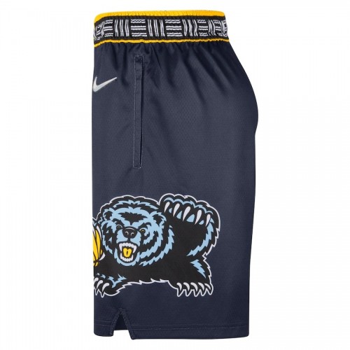 Men's Memphis Grizzlies Nike Navy 2021/22 Swingman Short - City Edition