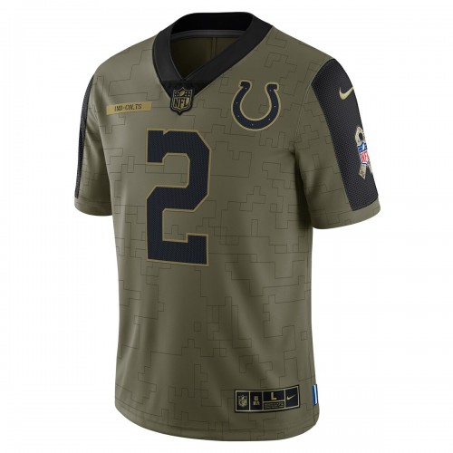 Carson Wentz Indianapolis Colts Nike 2021 Salute To Service Limited Player Jersey - Olive