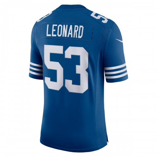 Men's Nike Darius Leonard Royal Indianapolis Colts Alternate Vapor Limited Jersey