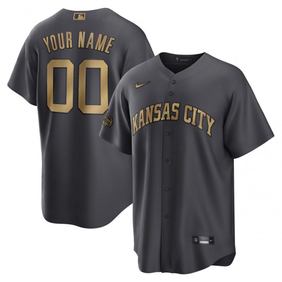 Kansas City Royals Nike 2022 MLB All-Star Game Replica Custom Jersey - Charcoal