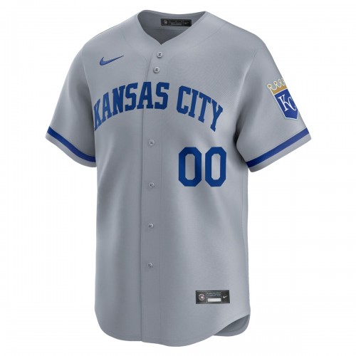 Kansas City Royals Nike Away Limited Custom Jersey - Gray