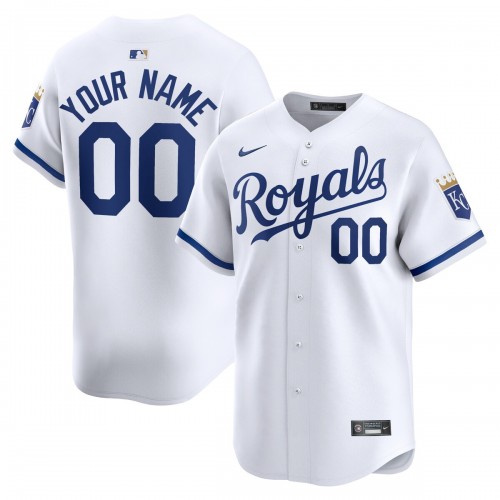 Kansas City Royals Nike Home Limited Custom Jersey - White