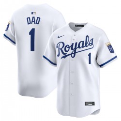Kansas City Royals Nike #1 Dad Home Limited Jersey - White Kansas City Royals Nike #1 Dad Home Limited Jersey - White