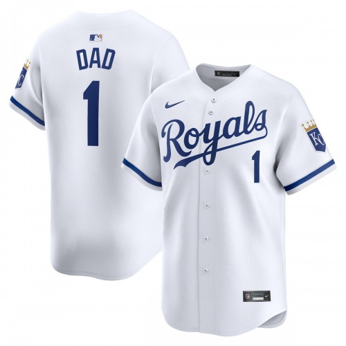 Kansas City Royals Nike #1 Dad Home Limited Jersey - White