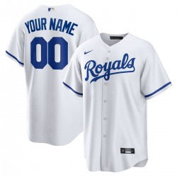 Kansas City Royals Nike Replica Custom Jersey - White Kansas City Royals Nike Replica Custom Jersey - White