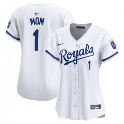 Kansas City Royals Nike Women's #1 Mom Home Limited Jersey - White Kansas City Royals Nike Women's #1 Mom Home Limited Jersey - White