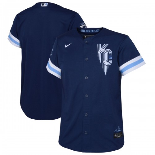 Kansas City Royals Nike Youth 2022 City Connect Replica Jersey - Navy