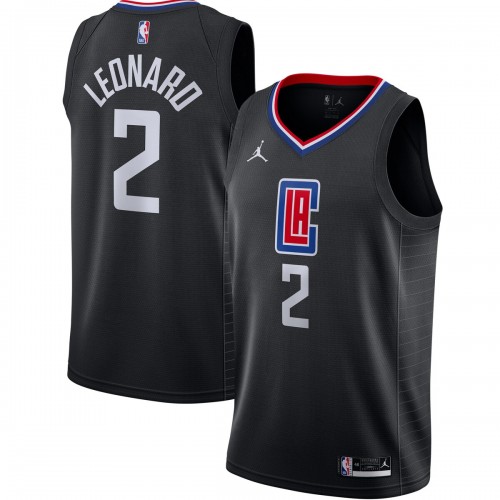 Kawhi Leonard LA Clippers Jordan Brand 2020/21 Swingman Jersey - Statement Edition - Black