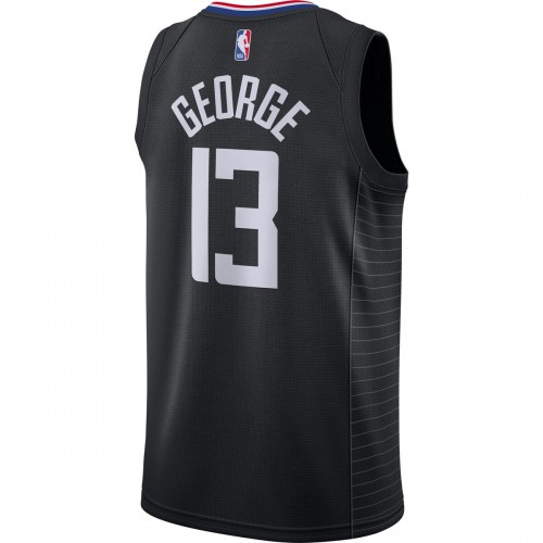 Paul George LA Clippers Jordan Brand 2020/21 Swingman Jersey - Statement Edition - Black