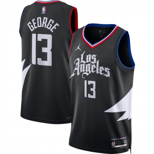 Paul George LA Clippers Jordan Brand 2022/23 Statement Edition Swingman Jersey - Black