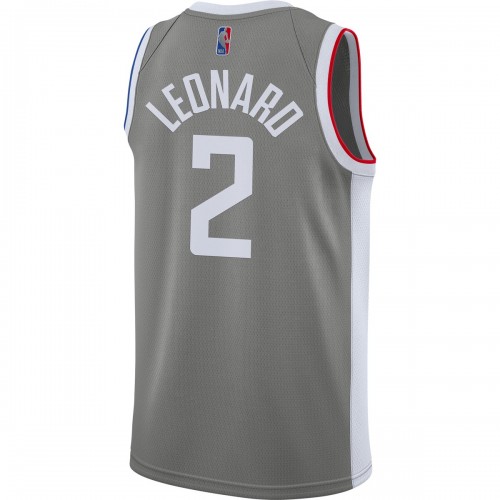Kawhi Leonard LA Clippers Nike 2020/21 Swingman Player Jersey Gray - Earned Edition
