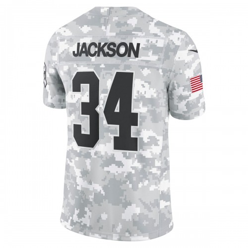 Bo Jackson Las Vegas Raiders Nike 2024 Salute to Service Retired Player Limited Jersey - Arctic Camo