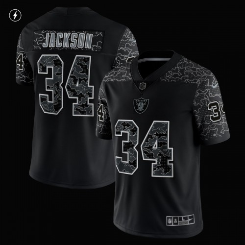 Bo Jackson Las Vegas Raiders Nike Retired Player RFLCTV Limited Jersey - Black