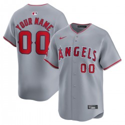Los Angeles Angels Nike Away Limited Custom Jersey - Gray Los Angeles Angels Nike Away Limited Custom Jersey - Gray