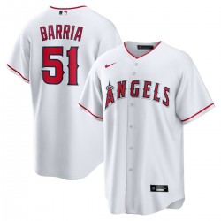 Jaime Barría Los Angeles Angels Nike Home Replica Player Jersey - White Jaime Barría Los Angeles Angels Nike Home Replica Player Jersey - White