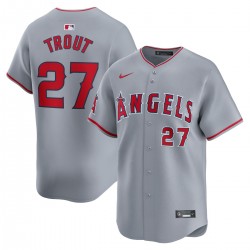 Mike Trout Los Angeles Angels Nike Away Limited Player Jersey - Gray Mike Trout Los Angeles Angels Nike Away Limited Player Jersey - Gray