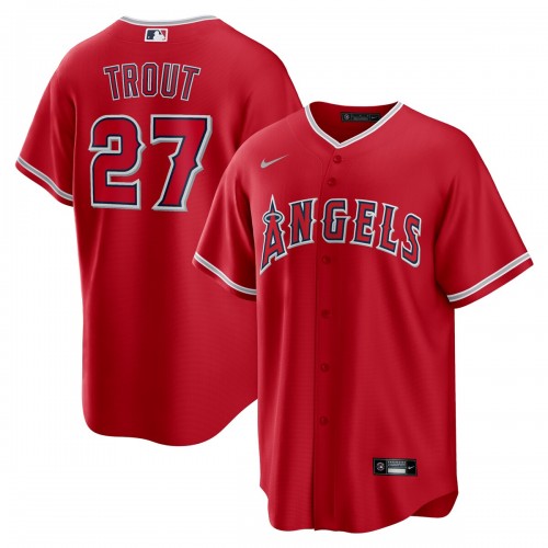 Mike Trout Los Angeles Angels Nike Alternate Replica Player Name Jersey - Red