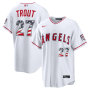 Mike Trout Los Angeles Angels Nike USA 250 Fourth of July Home Stadium Jersey - White
