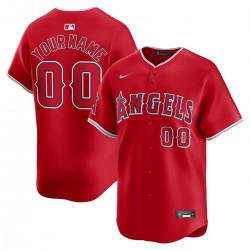 Los Angeles Angels Nike Alternate Limited Custom Jersey – Red Los Angeles Angels Nike Alternate Limited Custom Jersey – Red