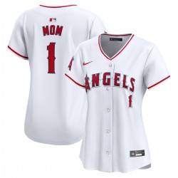 Los Angeles Angels Nike Women's #1 Mom Home Limited Jersey - White Los Angeles Angels Nike Women's #1 Mom Home Limited Jersey - White