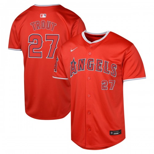 Mike Trout Los Angeles Angels Nike Youth Alternate Limited Player Jersey - Red