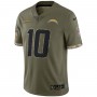 Justin Herbert Los Angeles Chargers Nike 2022 Salute To Service Limited Jersey - Olive