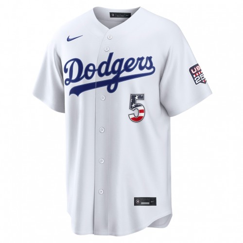 Freddie Freeman Los Angeles Dodgers Nike USA 250 Fourth of July Home Stadium Jersey - White Freddie Freeman Los Angeles Dodgers Nike USA 250 Fourth of July Home Stadium Jersey - White