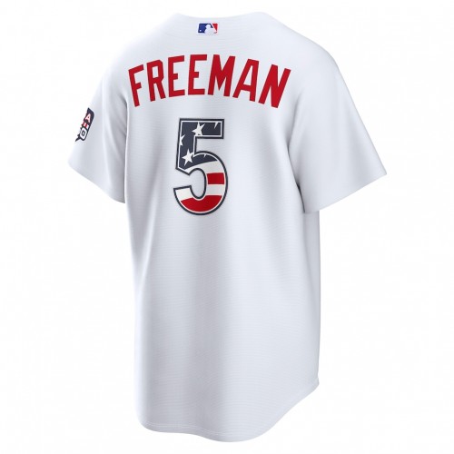 Freddie Freeman Los Angeles Dodgers Nike USA 250 Fourth of July Home Stadium Jersey - White Freddie Freeman Los Angeles Dodgers Nike USA 250 Fourth of July Home Stadium Jersey - White