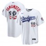 Yoshinobu Yamamoto Los Angeles Dodgers Nike USA 250 Fourth of July Home Stadium Jersey - White Yoshinobu Yamamoto Los Angeles Dodgers Nike USA 250 Fourth of July Home Stadium Jersey - White