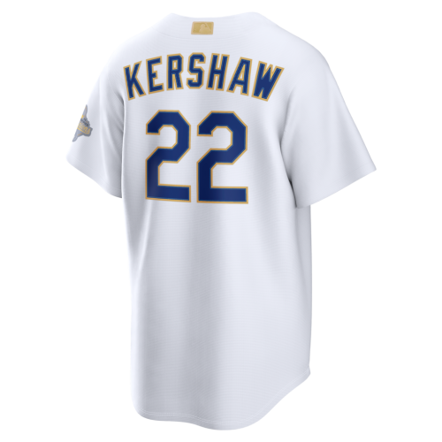 Clayton Kershaw Los Angeles Dodgers Nike 2026 Gold Collection Stadium Jersey - White
